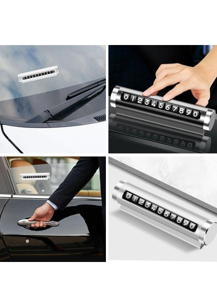 Alüminyum Kasa Gri Renk Çevirmeli Araç Içi Telefon Numaratörü Park Oto Numaratörü (4172) fiyatları