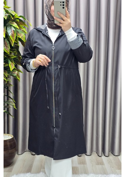 Kadın Tesettür Giyim Büyük Beden Fransız Boy Mevsimlik Trençkot fırsatları