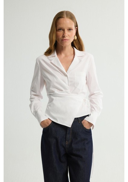 Bağlama Detaylı Gömlek Beyaz 130L9658000