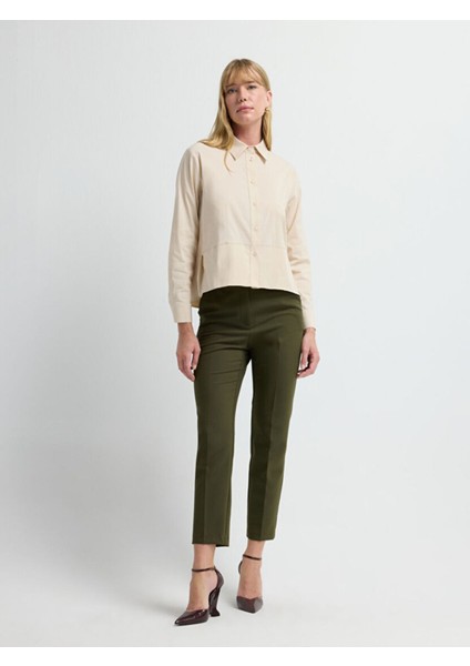 Dikiş Detaylı Gömlek Bej 13045813000 modelleri