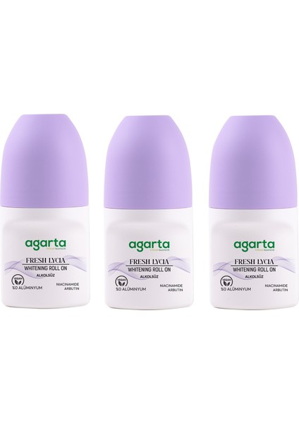 Ter Kokusu Önleyici 24 Saat Etkili Kadın Fresh Lycıa Roll-On 50 ml x 3 Adet