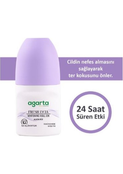 Ter Kokusu Önleyici 24 Saat Etkili Kadın Fresh Lycıa Roll-On 50 ml x 3 Adet modelleri
