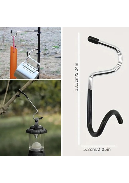 Kamp Için Çok Fonksiyonlu S-Şekilli Direk Askısı Kaymaz Paslanmaz Çelik Eşya Asma Kancası (5332) fırsatları