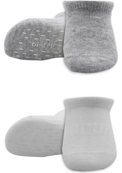 2li Sneakers Kaymaz Basic Penye Çorap 20103 Gri Beyaz fiyatları