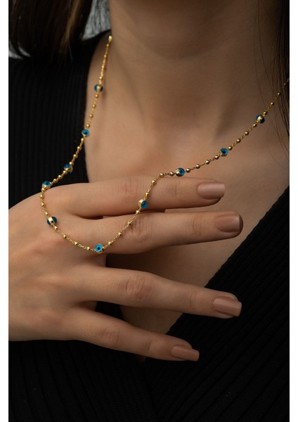 925 Ayar Nazar Göz Kolye.cam Göz Kolye.rose.gold.rodaj. fırsatları