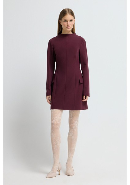 Gabardin Dik Yaka Elbise Murdum 12445872000