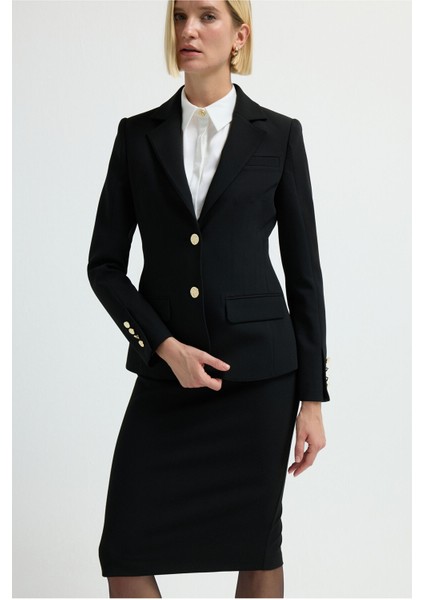 Dikiş Detaylı Ceket Siyah 11944204001 indirimleri