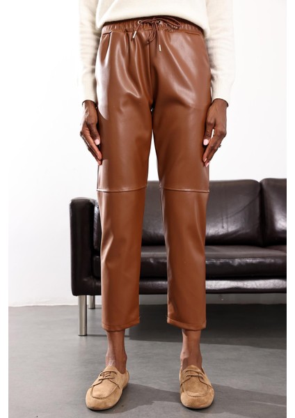 Taba Havuç Deri Pantolon 22022 fırsatları