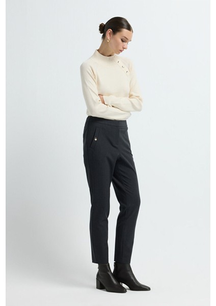 Metal Aksesuarlı Cepli Pantolon Antrasit 15335246013 modelleri