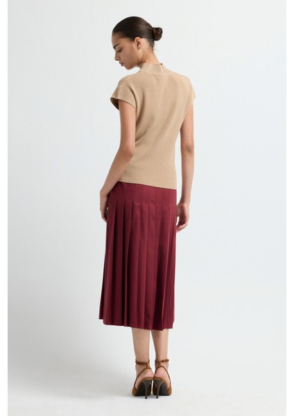 Düşük Kol Triko Bluz Bej 11544351001 fırsatları