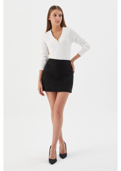 Süet Etek Sıyah modelleri