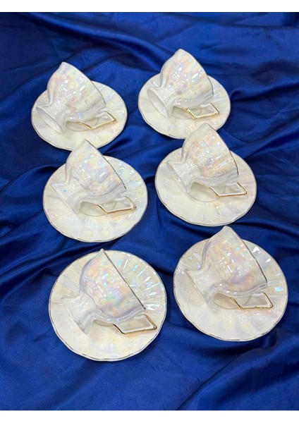 Elsa 6 Kişilik Türk Kahvesi Fincan Takımı -100 ml Tkebt Krem fırsatları