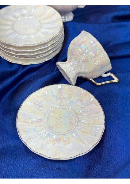 Elsa 6 Kişilik Türk Kahvesi Fincan Takımı -100 ml Tkebt Krem indirimleri