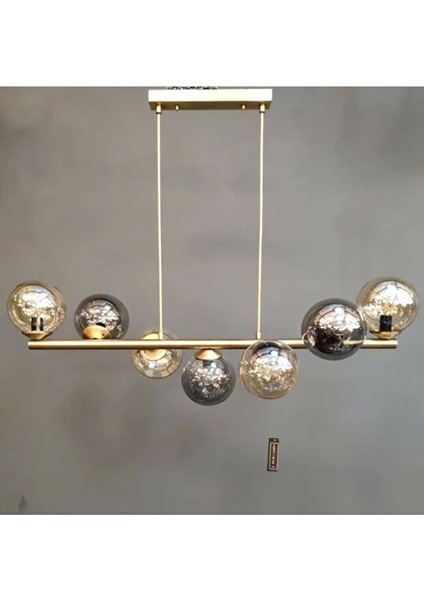 7'li Kıvrık Yemek Masası Avize