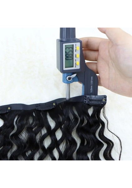 Yoğun Dalgalı 7 Parça Görünmez Yarım Ay Set %100 Gerçek Saç / 70CM indirimleri