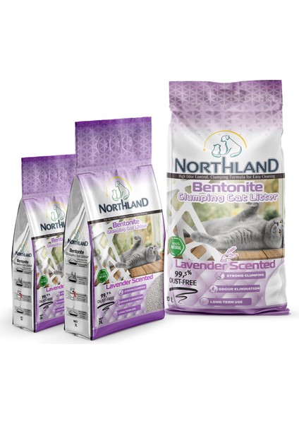 Nortland 20 Lt Lavanta Pudrası Doğal Bentonit Kedi Kumu fiyatları