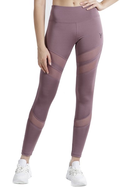 Spor Tayt Tül Detaylı Yüksek Bel Esnek ve Toparlayıcı Kadın Tayt fiyatları