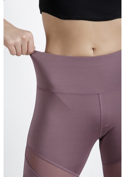 Spor Tayt Tül Detaylı Yüksek Bel Esnek ve Toparlayıcı Kadın Tayt modelleri