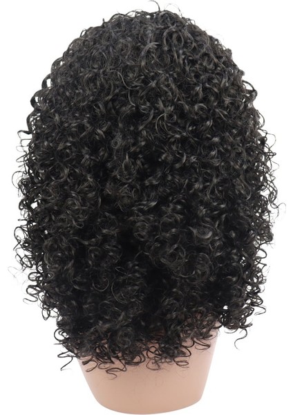 Siyah Yoğun Dalga Afro Dalga Tül Peruk fırsatları