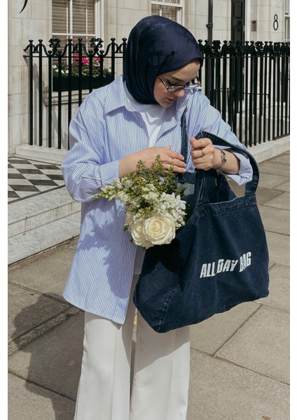 Çizgili Basic Gömlek Mavi indirimleri