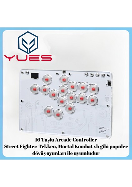 Ps4 Uyumlu Fighting Stick Arcade Stick – Ps4/ps3/pc/steam/android/ios Uyumlu, Rgb Aydınlatma