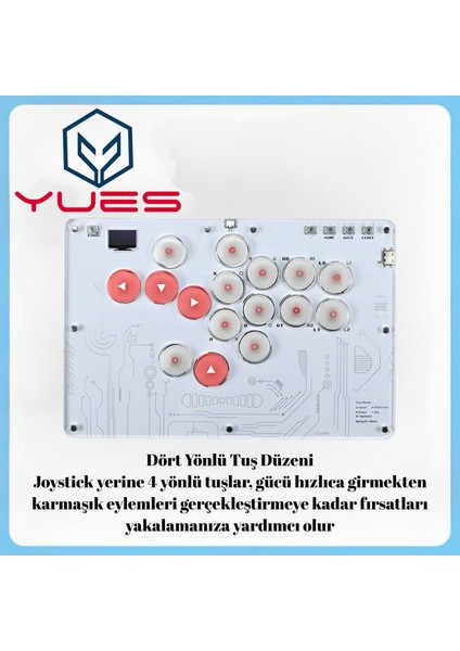 Ps4 Uyumlu Fighting Stick Arcade Stick – Ps4/ps3/pc/steam/android/ios Uyumlu, Rgb Aydınlatma fiyatları