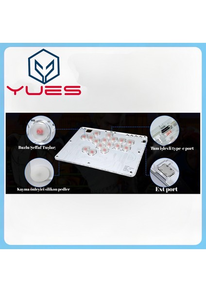 Ps4 Uyumlu Fighting Stick Arcade Stick – Ps4/ps3/pc/steam/android/ios Uyumlu, Rgb Aydınlatma