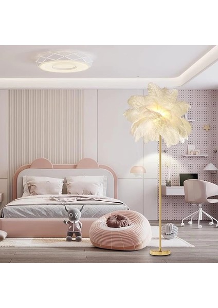 Beyaz Deve Kuşu Tüyü Lambader fiyatları