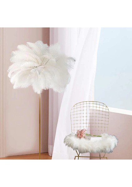 Beyaz Deve Kuşu Tüyü Lambader modelleri