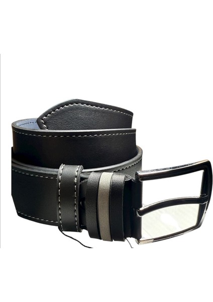 Siyah 4,5cm Gri Tek Dikişli Modelli Birinci Sınıf Suni Deri Kot Kemer fiyatları