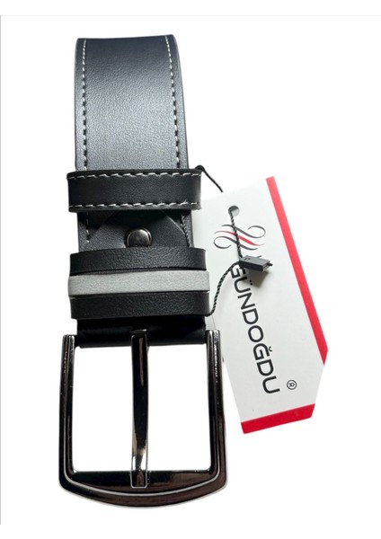 Siyah 4,5cm Gri Tek Dikişli Modelli Birinci Sınıf Suni Deri Kot Kemer modelleri