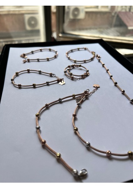 925 Ayar Papatya Silver.dorika.kayze Zincir Bileklik.kalze Bileklik.üç Renk Kalze Bileklik.rose,gold,rodaj. modelleri