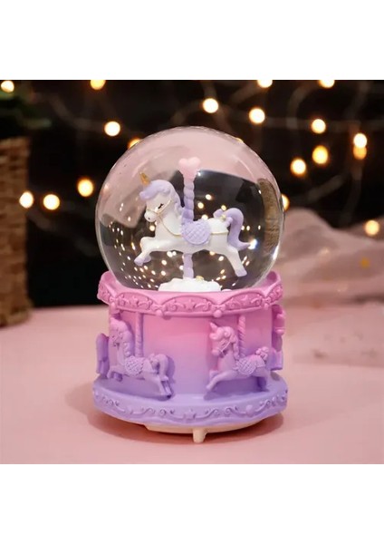 Orta Boy Işıklı Unicorn Kar Küresi fırsatları