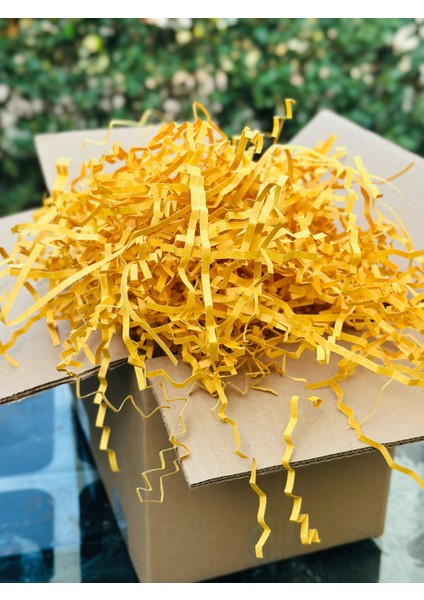 Turuncu Kırpık Kağıt 1 kg | Z Zigzag Kutu Dolgu ve Süsleme Kağıdı | Hediye Kutusu Için