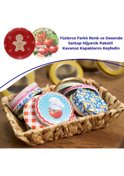 Hijyenik Paketli 10 Adet Kavanoz Kapağı – Yılbaşı Seri – Kırmızı Cookie 82 mm indirimleri