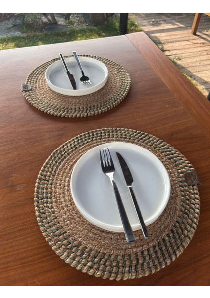 El Yapımı Hasır Dokulu 2’li Supla – Leke Tutmaz, Şık Sofralar Için