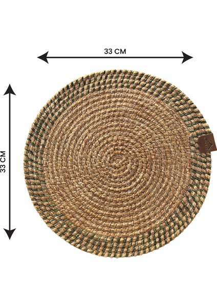 El Yapımı Hasır Dokulu 2’li Supla – Leke Tutmaz, Şık Sofralar Için