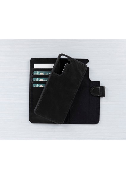 Samsung Galaxy S21 Fe Uyumlu Deri Cüzdanlı Kılıf Rst1 Siyah fiyatları