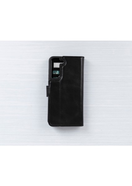 Samsung Galaxy S21 Fe Uyumlu Deri Cüzdanlı Kılıf Rst1 Siyah indirimleri