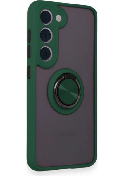 Samsung Galaxy M15 Kılıf Montreal Yüzüklü Silikon Kapak - Yeşil (K95) fiyatları