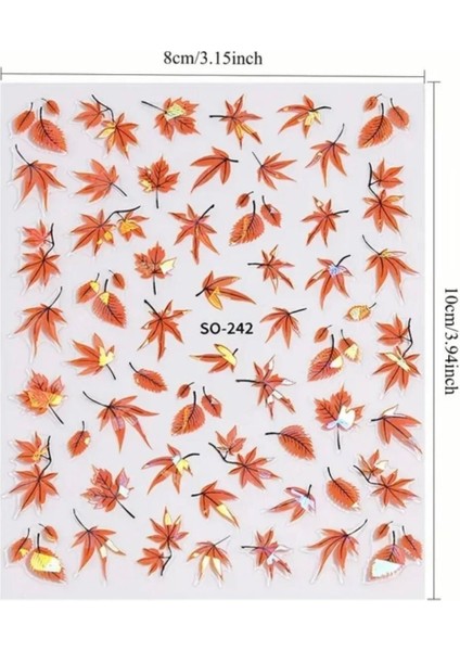 Sonbahar Tırnak Süsleme Stickerı Nail Art Süslemeleri fırsatları