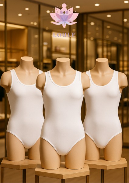 Kadın Giyim Pamuklu & Likralı 3 Adet Geniş Askı Çıtçıtlı Body LL.IL.250.011