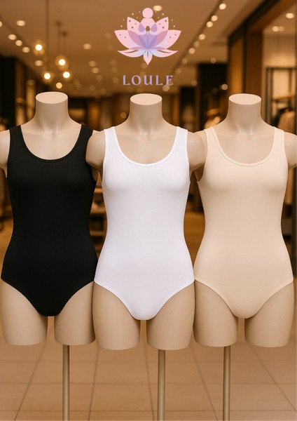 Kadın Giyim Pamuklu & Likralı 3 Adet Geniş Askı Çıtçıtlı Body LL.IL.250.011