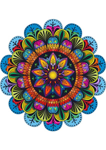 Yuvarlak Etnik Desenli Duck Kumaş Masa Örtüsü 150X150 cm indirimleri