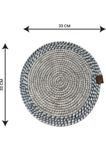 El Yapımı Hasır Dokulu 2’li Supla – Leke Tutmaz, Şık Sofralar Için