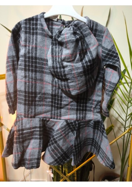 Kız Çocuk Kısa Elbise Şapka Takım Oduncu Kışlık Dar Kalıp Esnek Değil Gri indirimleri