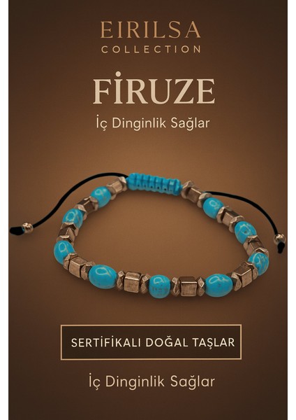 Sertifikalı Doğal Firuze Bileklik – Iç Huzur ve Negatif Enerjiye Karşı Koruma