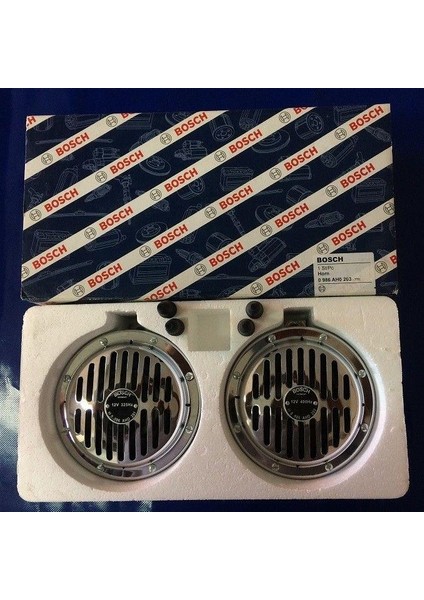 Yüksek Ses Süperton Büyük Kafa Nikelaj Korna 12v 325/400 Hz 110 Db modelleri