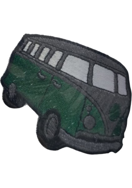 Aplike Ütü Ile Yapışan Otobüs Yeşil Arma 14X2,5 cm