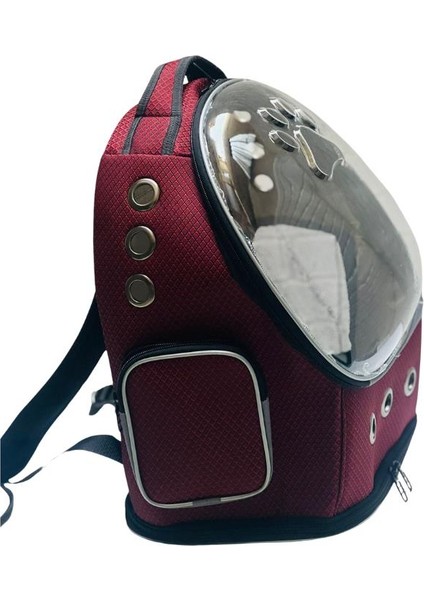 Yemcipetshop Kedi ve Köpekler Için Yarım Astronot Çanta Kırmızı